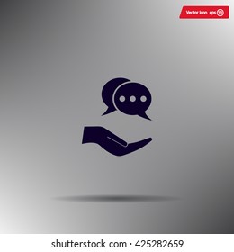 speech web icon. vector design