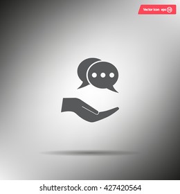 speech web icon. vector design