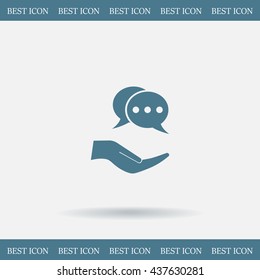 speech web icon. vector design