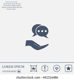speech web icon. vector design