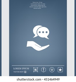 speech web icon. vector design