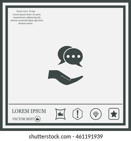 speech web icon. vector design