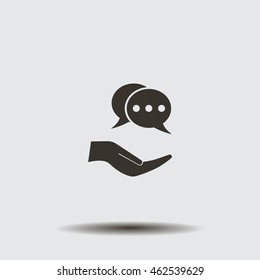 speech web icon. vector design