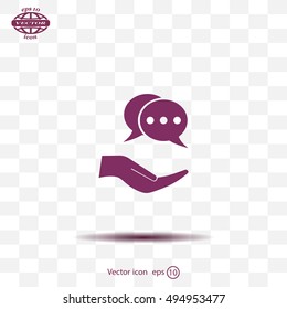 speech web icon. vector design