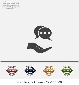 speech web icon. vector design