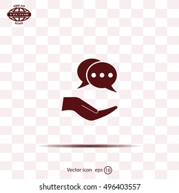 speech web icon. vector design