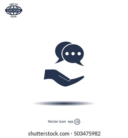 speech web icon. vector design