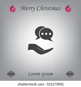 speech web icon. vector design