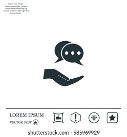 speech web icon. vector design