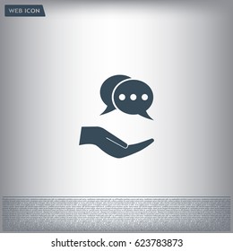 speech web icon. vector design