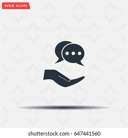 speech web icon. vector design