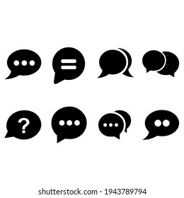 Speech web icon vector set. chat illustrator sign collection. message symbol or logo.