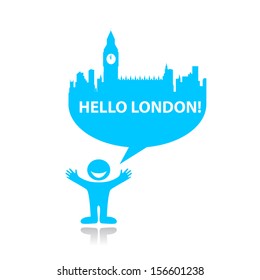 Burbuja del habla - ¡Hola ciudad! Londres