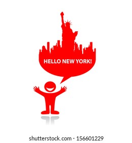 Speech-bubble - Hello City! New York