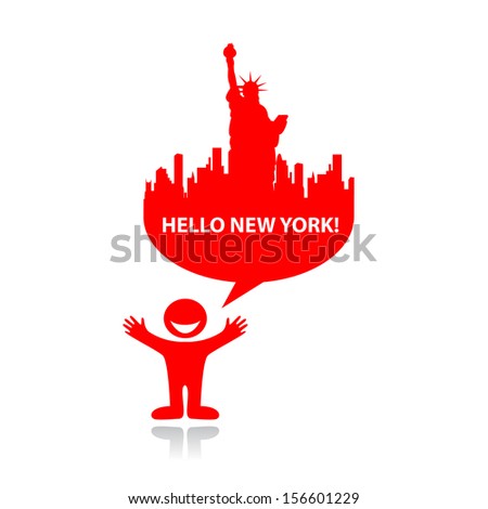 Speech-bubble - Hello City! New York