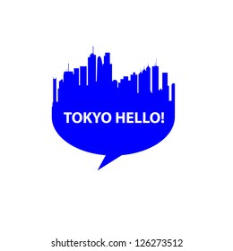Speech-bubble - Hello Tokyo! vector
