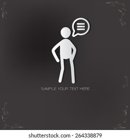 Speech,Human resource design on old background,vector