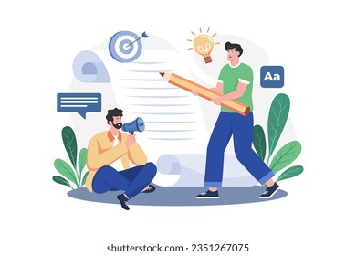 Speechwriter Illustration concept. A flat illustration isolated on white background