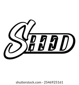 Speed 2 Typography Y2K Logo Patch Apparel Fashion Vector Design K60, Commercial Use