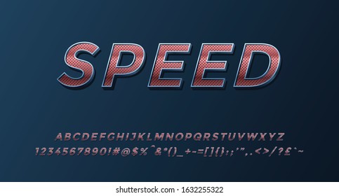Speed 3D Alphabet Completed With Numbers And Symbols