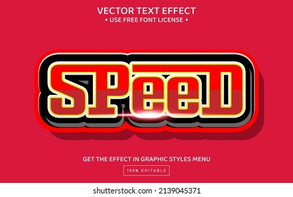 Speed 3D editable text effect template