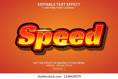 Speed 3D editable text effect template