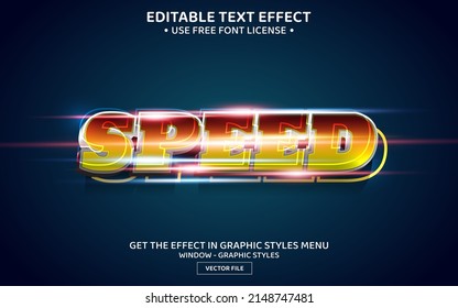 Speed 3D Editable Text Effect Template