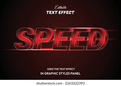 speed 3d editable text effect