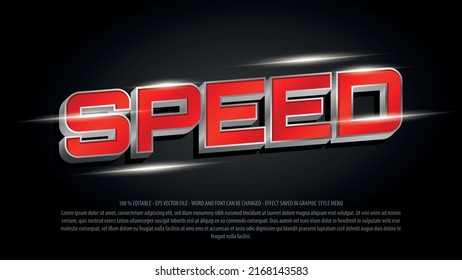 Speed 3d Style Editable Text Effect