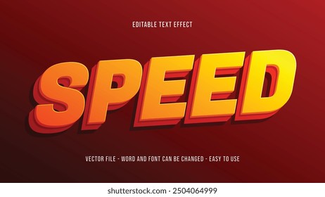 Speed 3d text effect, fast editable text effect