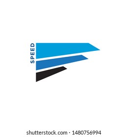 Speed Abstract Stripe and line Logo. Simple Abstract Flying Wing Logo