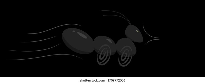 Speed Ant  - vector picture, art, illustration.