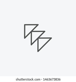 Speed arrow icon isolated on light background. Multimedia symbol modern, simple, vector, icon for website design, mobile app, ui. Vector Illustration