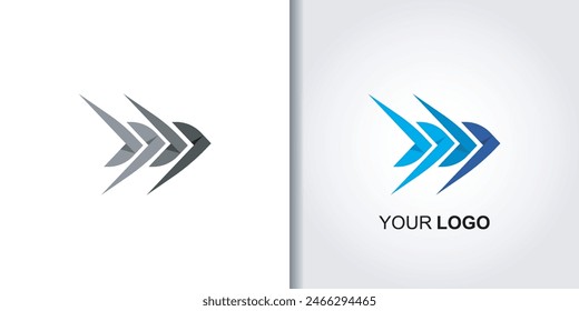 speed arrow logo template vector