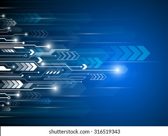 Speed Arrow Network Digital Communication. Technology Abstract Background Vector 