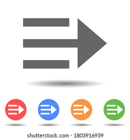 Speed arrow to the right icon vector logo with isolated background