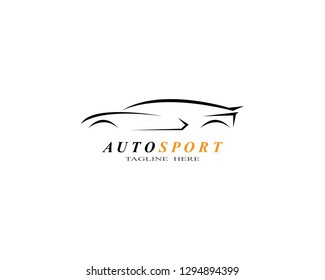 Speed auto car logo template