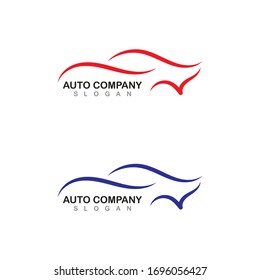 Speed auto car logo template icon