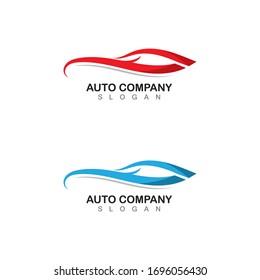 Speed auto car logo template icon