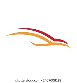 Velocidad del diseño plano vectorial de la plantilla del logotipo del automóvil