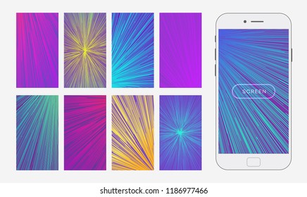 Speed backgound modern gradient line style for design screen mobile app. Space wallpaper. Soft color wallpaper. Vector 10 eps