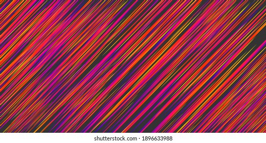 Speed background with bright colored diagonal lines. Movement line pattern. Vector illustration