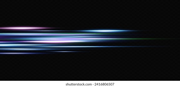 Speed ​​effect in the background. Motion light effect for banners.Different lines of light.