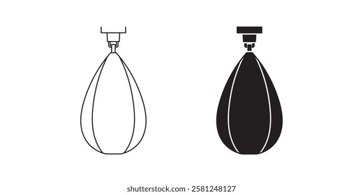 speed bag or speedball  icon set isolated on white background