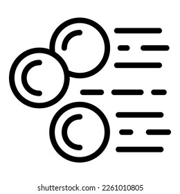 Speed ball icon outline vector. Paint gun. Game target