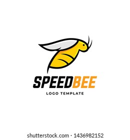 Speed Bee Mascot Logo Template. Best for Esport Logo