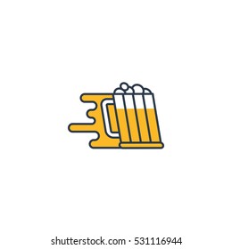 Speed Beer Vector Logo Design Element