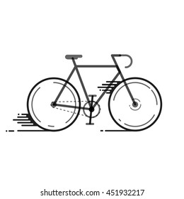 Speed bicycle icon. Vector Illustration
