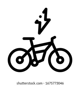 Speed Bike Icon Vector. Outline Speed Bike Sign. Isolated Contour Symbol Illustration