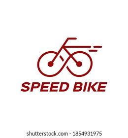 Speed bike and infinity symbol vector icon design.